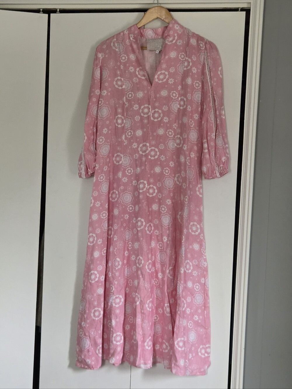 Temptation Positano Pink Floral Long-Sleeve Maxi Dress